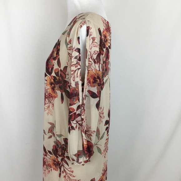 Lulus Floral Split Sleeve V-Neck Mini Dress - Picture 3 of 7